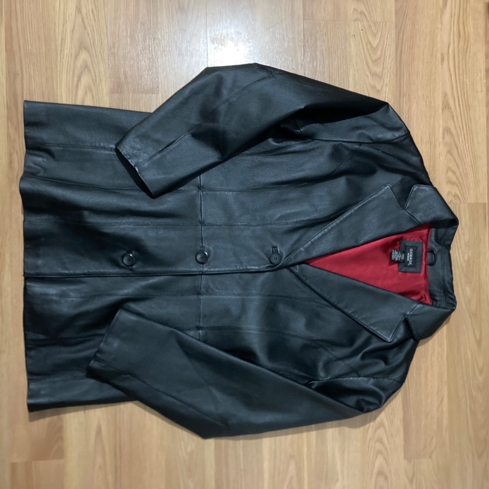George Women Black leather jacket